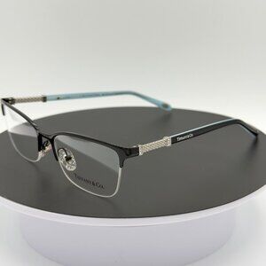 Tiffany TF1111-B 6097 Italy Black Silver HalfRim Eyeglasses Frames Women READ